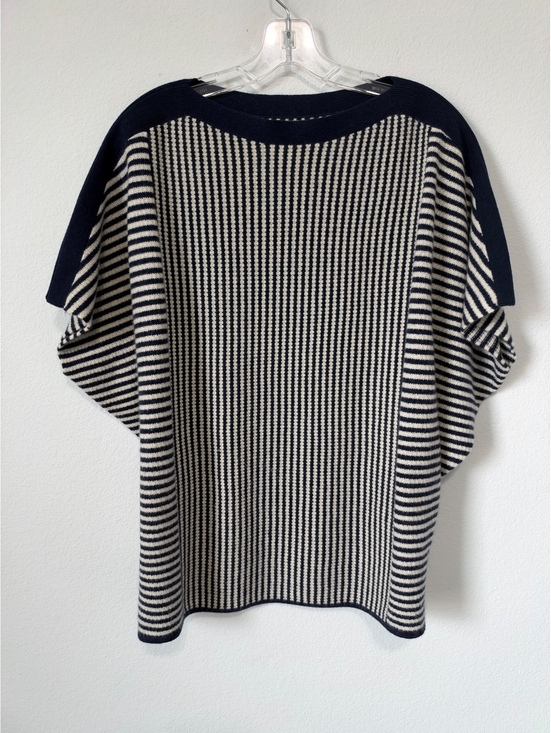 Club Monaco Sweaters - Club Monaco 100% Cashmere Striped Blue/White Short Sleeve Poncho Sweater Size S
